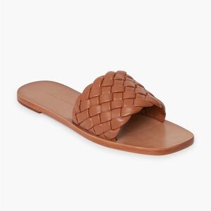 Loeffler Randall Lorainne Cognac Nappa Braided Woven Sandals Size 7.5